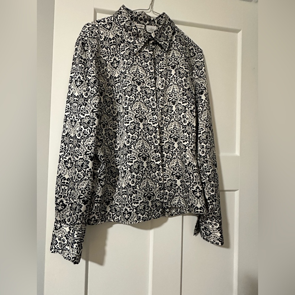 East 5th Black and White Patterned Button Down Shirt